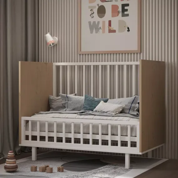 Детская кроватка на маятнике Incanto Cambridge Белый/дуб