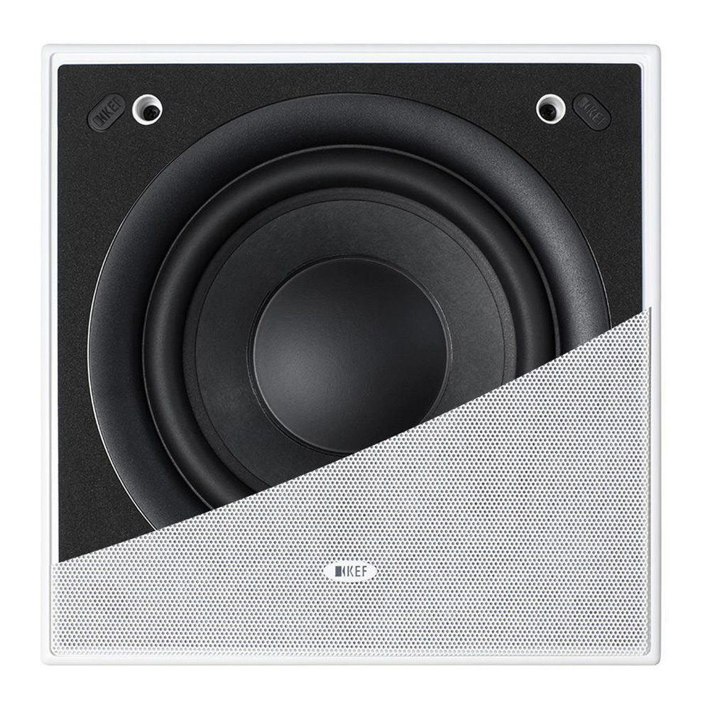 KEF Ci200QSb White встраиваемый в стену/потолок пассивный сабвуфер