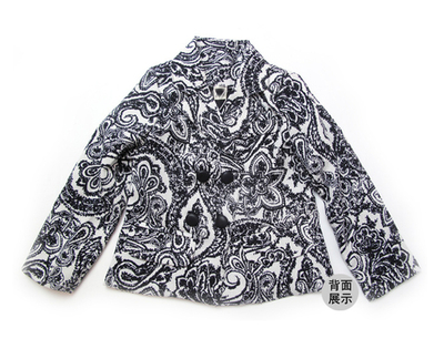 Жакет детский двубортный с принтом пейсли