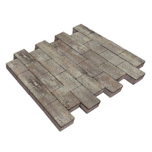 Тротуарная плитка Бельпассо Медио, 80 мм, ColorMix Берилл, native