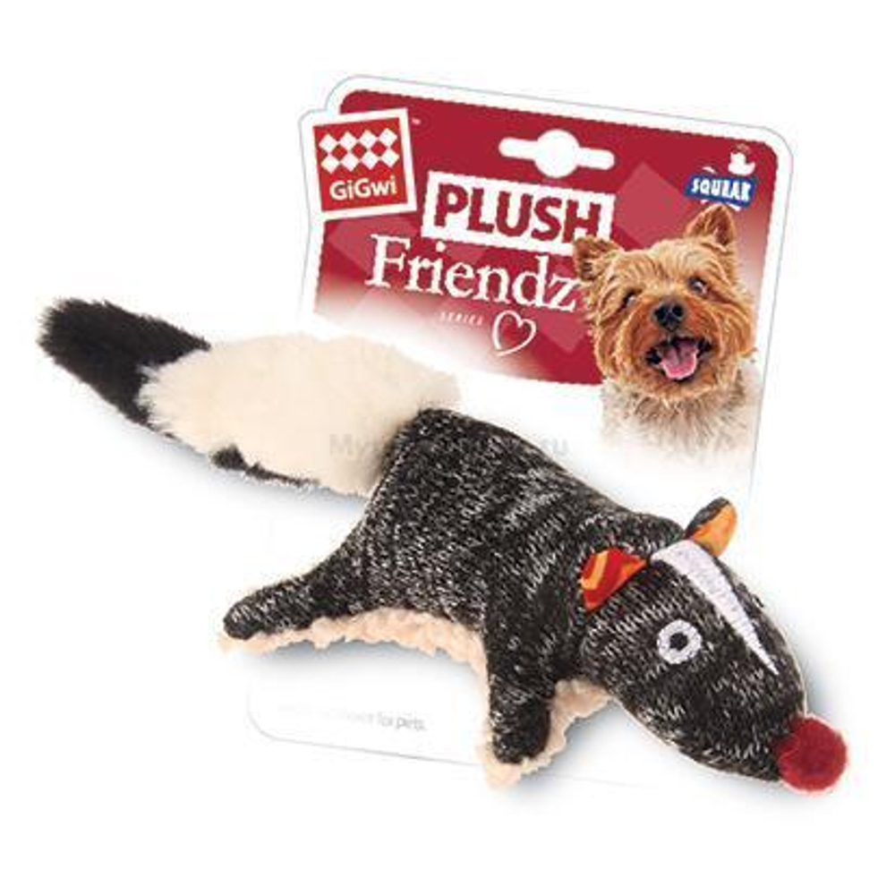 75386 Игрушка для собак Скунс с пищалкой 9см, серия PLUSH FRIENDZ