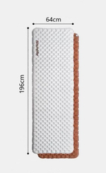 Коврик надувной Naturehike 196х64х7 см, серебристый карбон