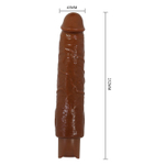 Коричневый реалистичный вибратор Soren - 25,2 см. (Цвет: коричневый)