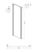 Душевое ограждение Ambassador Intense 110021104IX-100IX (150х100х200) прямоугольник,хром,стекло прозрачное,раздвижная,2 места