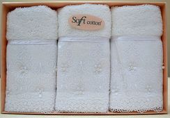 Набор махровых салфеток СЕЛЕН  Soft Cotton кремовые