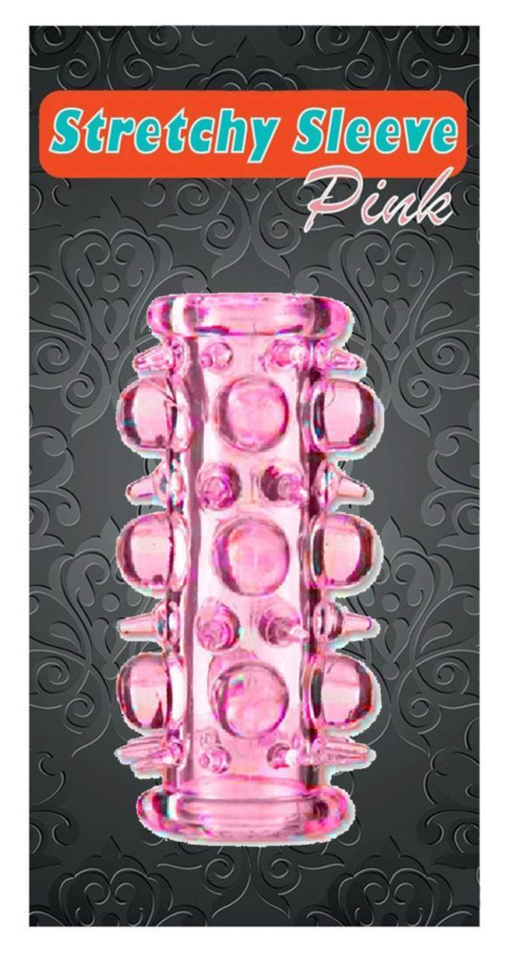 Розовая насадка на пенис с шипами и шишечками (Цвет: розовый)