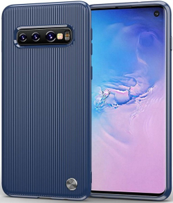 Чехол для Samsung Galaxy S 10 цвет Blue (синий), серия Bevel от Caseport