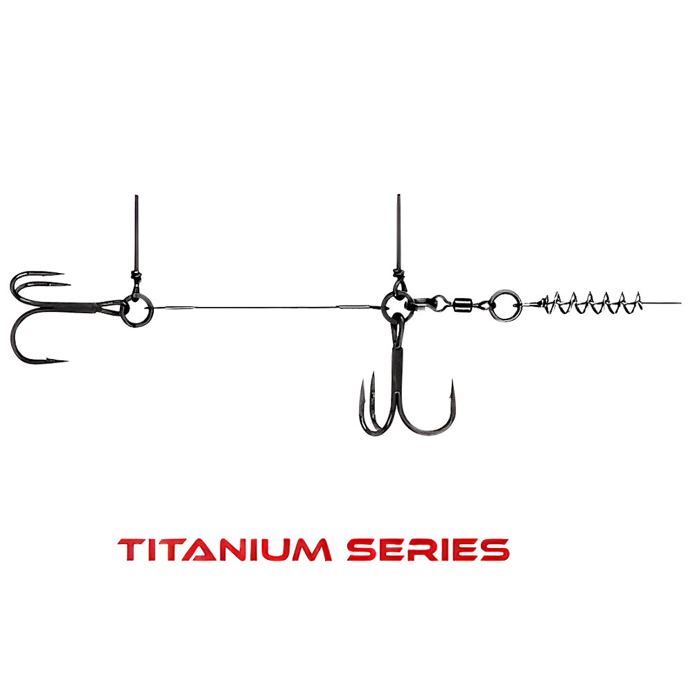 Стингер для приманок Vido Craft со спиралью VD-TiSL 1шт Spring Lock Big Size Tройник -