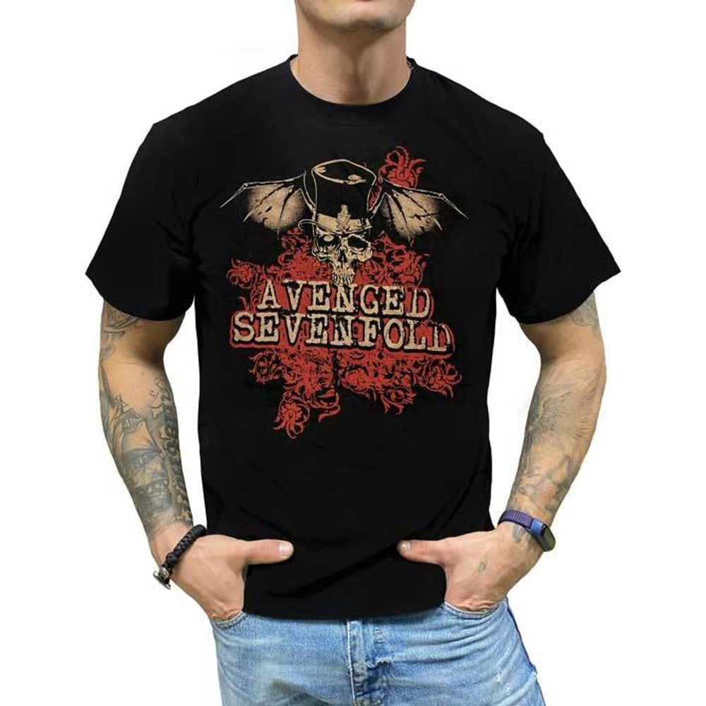 Футболка Avenged Sevenfold (Череп в цилиндре) (M)