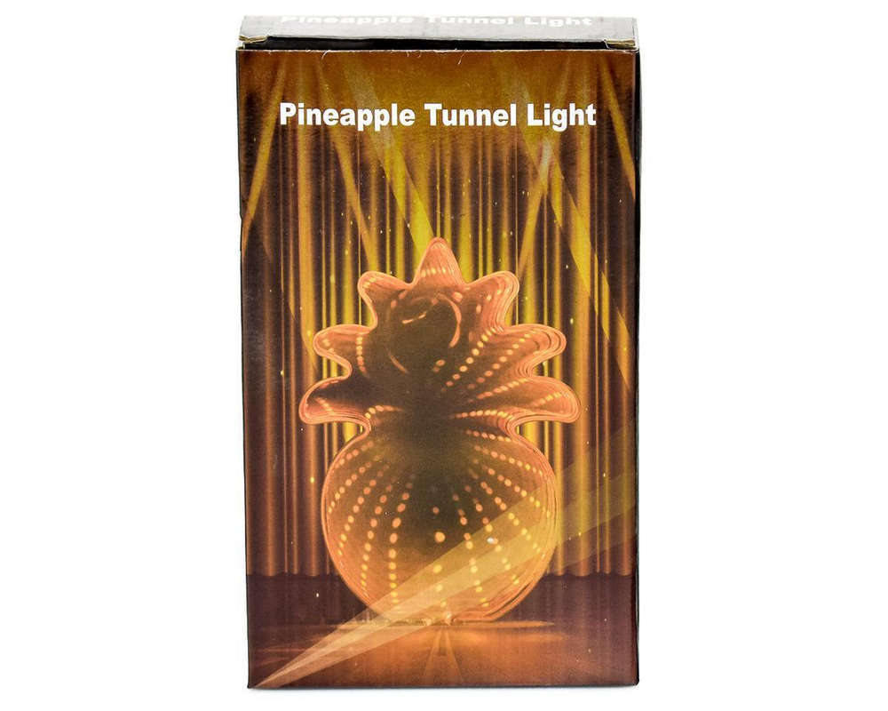 Ночник бесконечность Ананас бат. 20см коробка