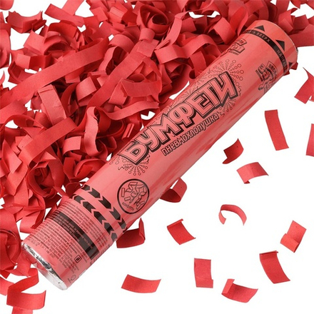 Хлопушка Бумфети 30см конф бум красное