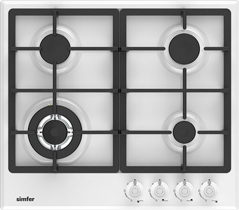 Газовая варочная панель Simfer H60V41W527, белый