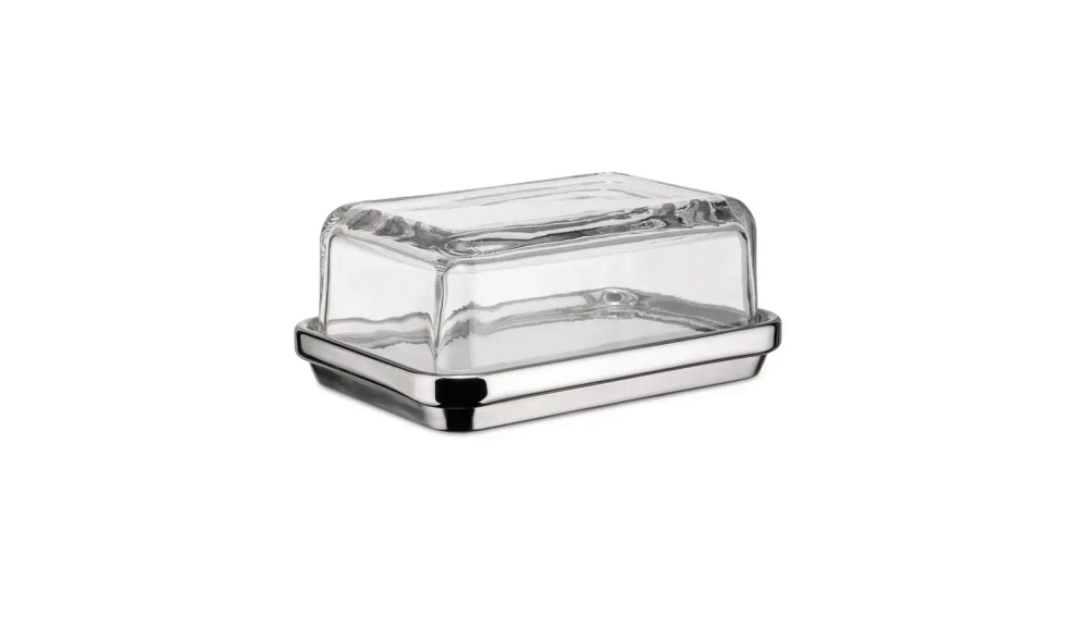 Alessi Стальная масленка со стеклянной крышкой