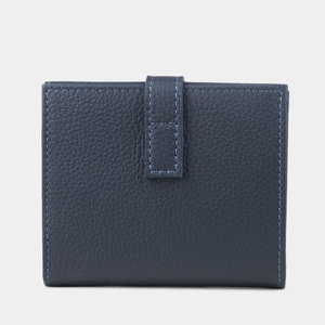 Кожаный кошелек, теленок цвета синий