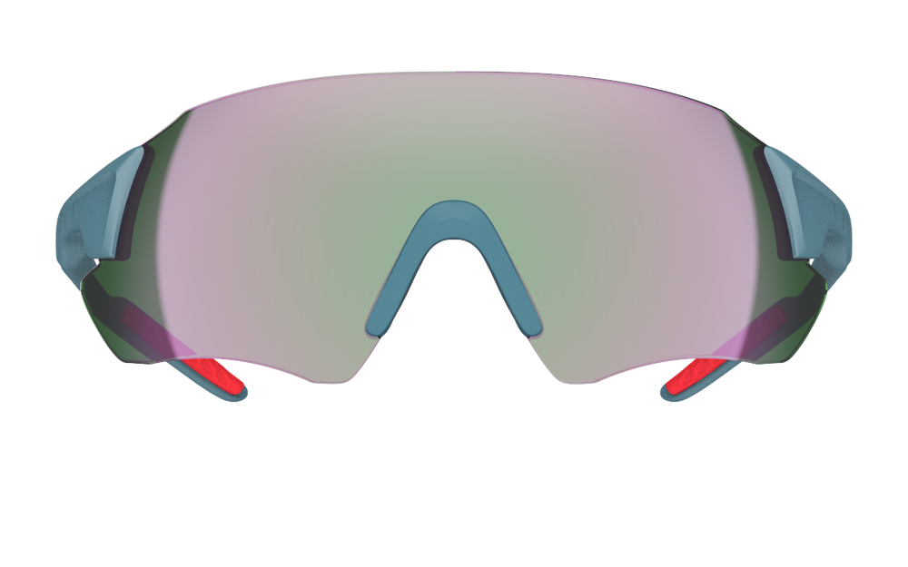 Спортивные очки с диоптриями 720armour Kamikaze + / Matte Teal Blue / HC Violet Pink Lens