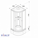 Душевая кабина PARLY EC1021 (100х100х215)