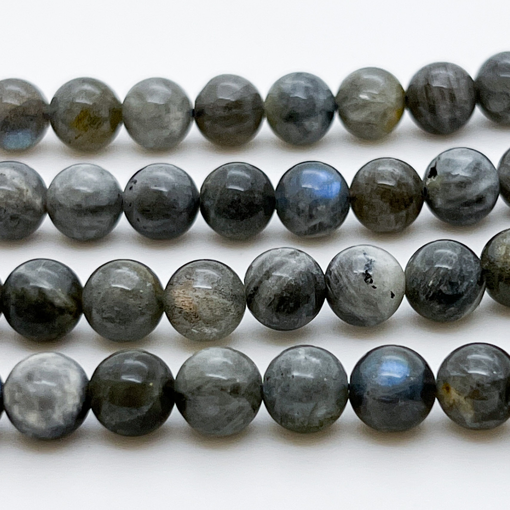 Бусины Лабрадор, диаметр 8,2-8,3 мм, цена за 11-12 шт (1/4 нити)