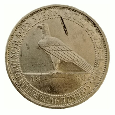 Монета 3 рейхсмарки 1930 Германия