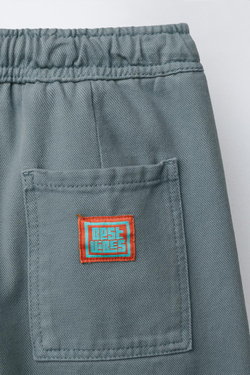 ZARA БРЮКИ BALLOON С ДЕКОРАТИВНЫМИ ШВАМИ, СИНИЙ