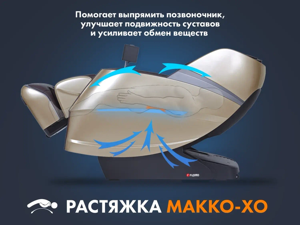 Массажное кресло FUJIMO 氣 Combat 4D Коричневый