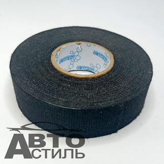 Изолента ХБ 25мм*25м черная Полимер (на проводку) флис 103355