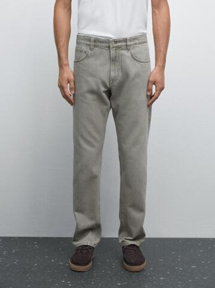 Massimo Dutti Джинсы обычного кроя, хаки