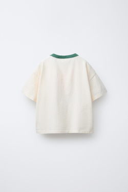 ZARA ФУТБОЛКА С ЦВЕТОЧНЫМ ПРИНТОМ BOBBY SMALL ©, СВЕТЛО-БЕЖЕВЫЙ