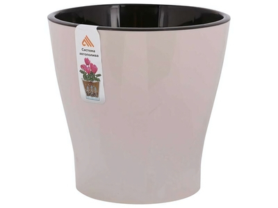 Горшок цветочный Лея 2,2л двойной с автополивом (бежевый)