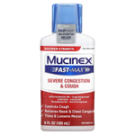 Mucinex, Fast-Max, сильное заложенность носа и кашель, максимальная сила действия, для детей от 12 лет, 180 мл (6 жидк. унций)