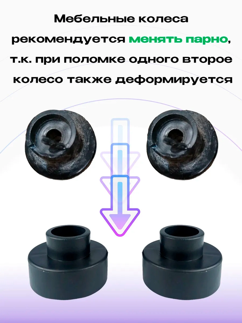 Колесо для дивана D 54 мм типа Венеция Дельфин