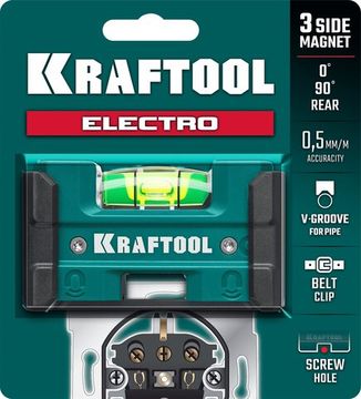 KRAFTOOL Electrо 76 мм, магнитный уровень (34786)