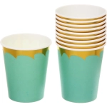 Стакан бумажный 0,2л в наборе 10 шт «Праздничный день», изумруд