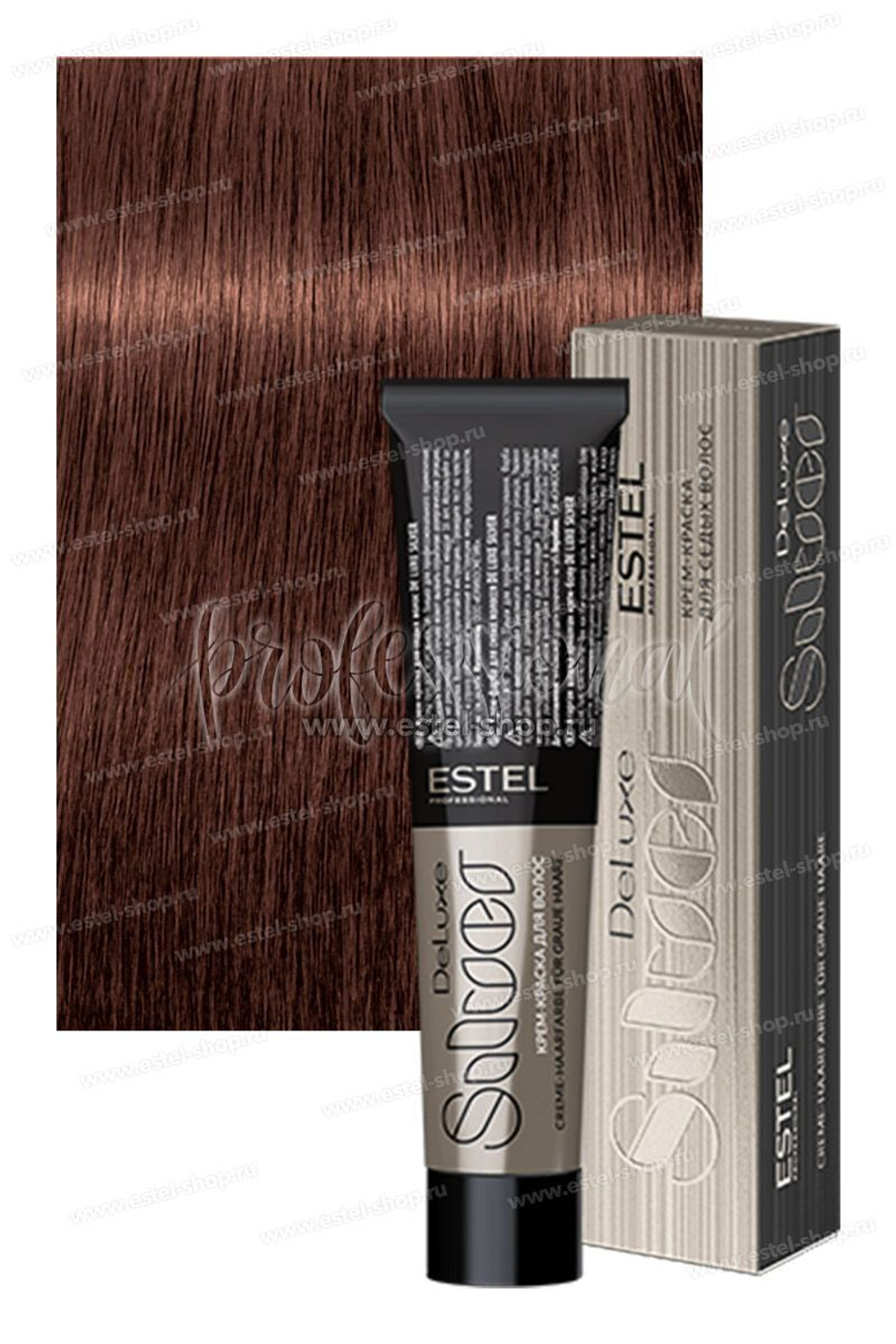 Estel DeLuxe Silver 5/75 Светлый шатен коричнево-красный 60 мл