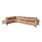 Диван модульный 5-ти местный 6281 с левым шезлонгом из светло-коричневой кожи