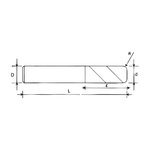 Фреза скругленная твердосплавная 3 мм VM2MR-030-05 60HRC