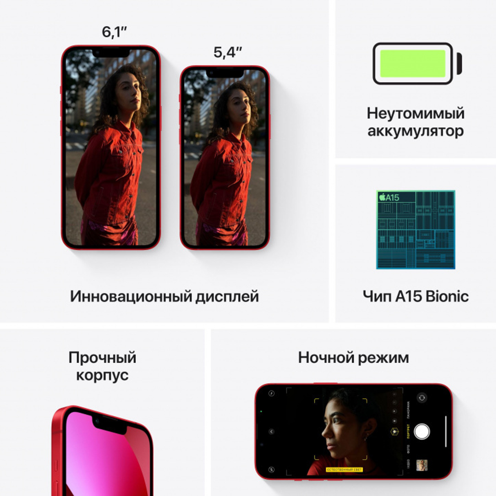 Смартфон Apple iPhone 13 128GB ((PRODUCT) RED™)