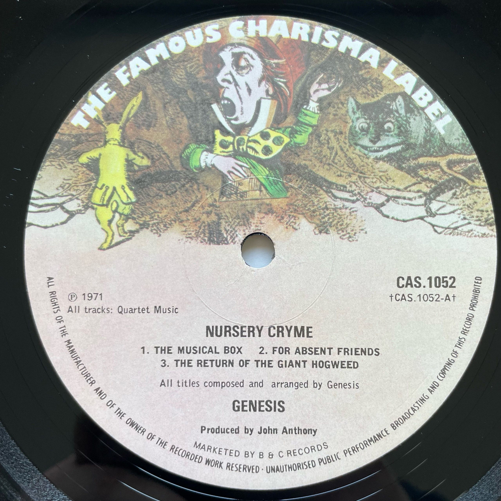 Винтажная виниловая пластинка LP Genesis Nursery Cryme (Англия 1978)