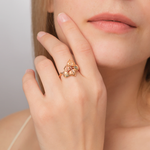 Кольцо «Ветвь» из красного золота