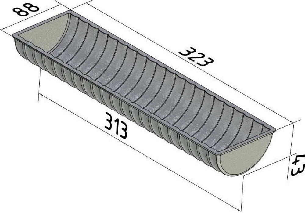 Форма для выпечки хлеба "Волнистая" 323х88х43 мм