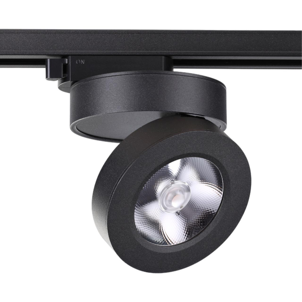 357987 PORT NT19 226 черный Светильник трековый однофазный трехжильный IP20 LED 3000К 12W 220V GRODA
