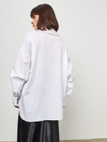 Рубашка 22904 оверсайз белая