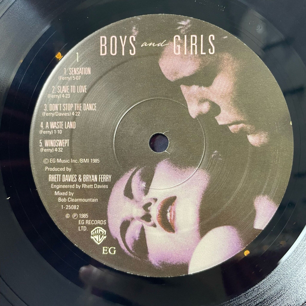 Винтажная виниловая пластинка LP Bryan Ferry Boys And Girls (USA 1985)