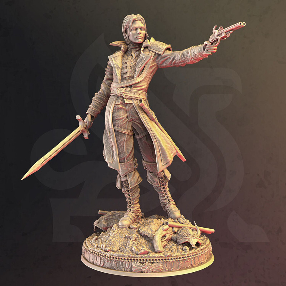 Человек Воин Паладин Варвар Файтер Рыцарь миниатюра для dnd, днд, pathfinder, фентези, Настольная игра, НРИ, Варгейм, РПГ