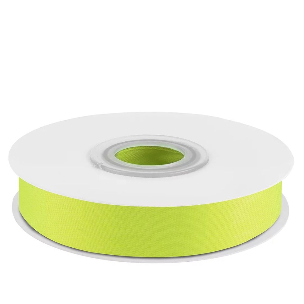 Лента атлас Зеленый неон 1,2 см ДБ