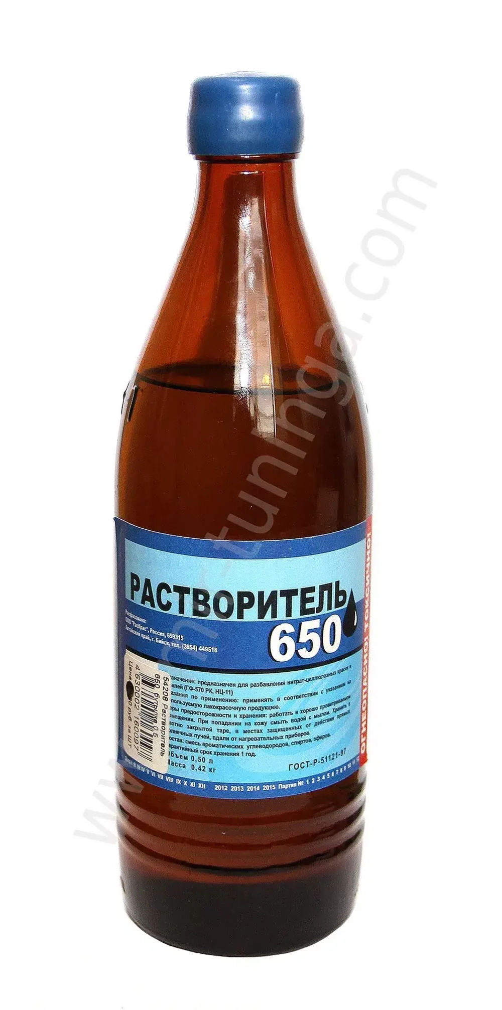 Растворитель 650 0,5л стекло Бийск