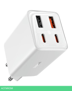 Сетевое зарядное устройство Baseus GaN6 Pro 65W EU Moon White (P10162701213-00)
