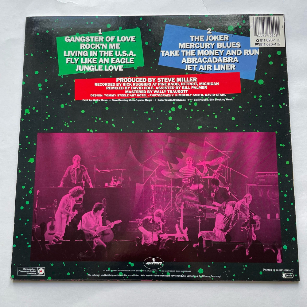 Винтажная виниловая пластинка LP Steve Miller Band Live (Германия 1983)