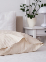 ANTIUTOPIA 1 наволочка, сатин бежевый страйп