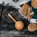 Деревянная погремушка из кедра с наполнением из пшена. WT5