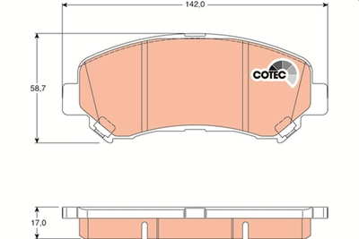 TRW - GDB3467-TRW - Brake Pad Set, disc brake